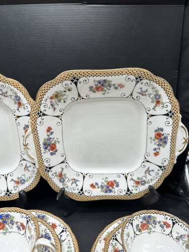 RARE AYNSLEY #4426 - 6 teacups/saucer trios & -Extra PIECES - 25 Pieces - Picture 2 of 24
