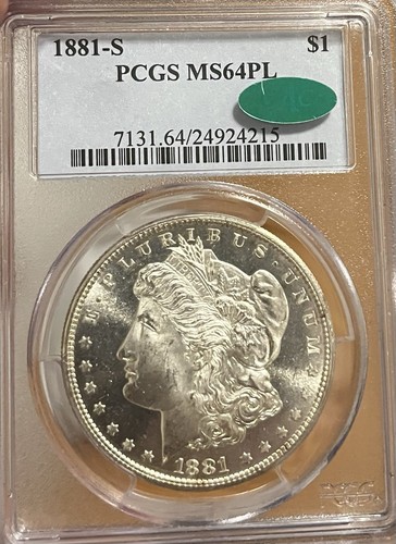 1881-S PCGS & CAC MS64 PL Morgan Silver Dollar - Picture 5 of 9