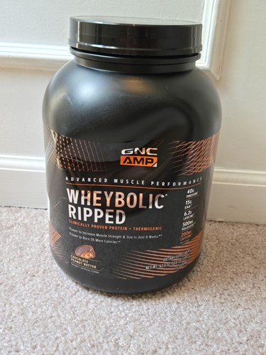 GNC AMP Wheybolic Ripped Protein Chocolate Peanut Butter 22 Portionen * VERSIEGELT 7/2025