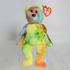 TY Beanie Baby - GARCIA the Ty-Dyed Bear (Yellow/Green) (8.5 inch) *MWMT*