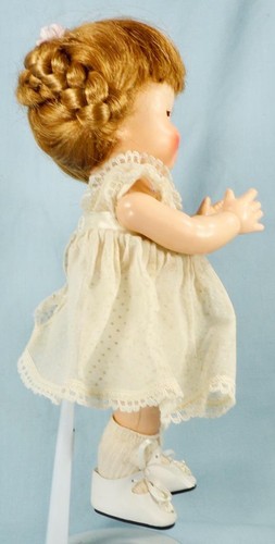 Curly Girl Pedigree Delite Grumpy Doll Hard Plastic 10in Braided Hair 1950s - Picture 7 of 11