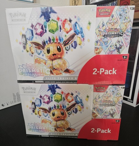 Pokemon TCG Prismatic Evolutions Costco 2x 2-Pack | ETB & Booster Bundle - New