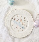 NEW ANTHROPOLOGIE NYC BALLET CHRISTMAS NUTCRACKER DESSERT SIDE PLATE BALLERINAS