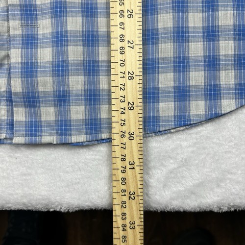 Peter Millar Shirt Men's X-Larg Blue White Check Plaid Cotton Button Down Career - Picture 14 of 15