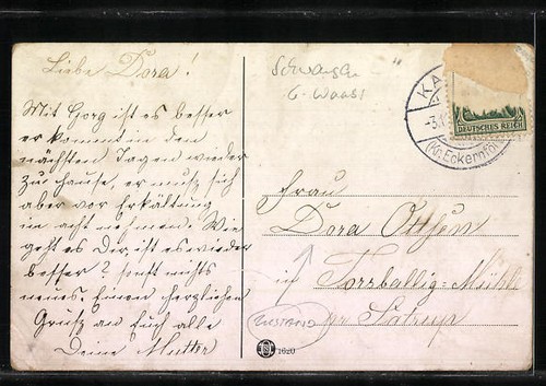 Hökholz, Ansichtskarte, Gut Hökholz mit Dame im Einspänner  - Picture 2 of 2