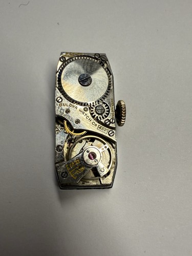 RARE LADIES BULOVA 4AF ART DECO TANK WATCH SILVER TONE MM CASE RUNS 12x28MM - Picture 15 of 22