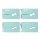 Light Bean Green 4 Pcs Small Book Small Portable Foldable Coverable Spiral
