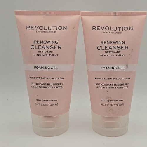 2er Set Revolution Skincare Renewing Cleanser Foaming Gel Vegan Cruelty Free