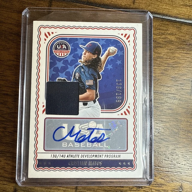CRISTIAN MATOS 2024 PANINI USA STARS & STRIPES GAME JERSEY Rookie Autograph /199