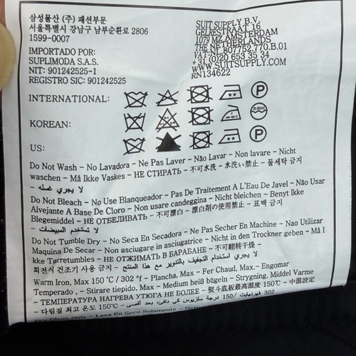 35x32 Suitsupply Hose einfarbig dunkelblau Wolle Brescia Fit - Bild 17 von 21