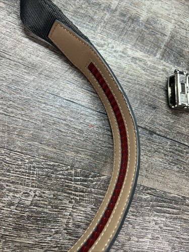 Nexbelt geflochten grau Golf Ratschengürtel gebraucht geschnitten auf 39 Zoll 1,5 Breite - Bild 8 von 10