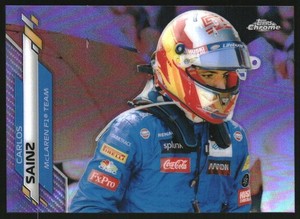 2020 Topps Chrome Formula 1 Purple Refractors #181 Carlos Sainz /399