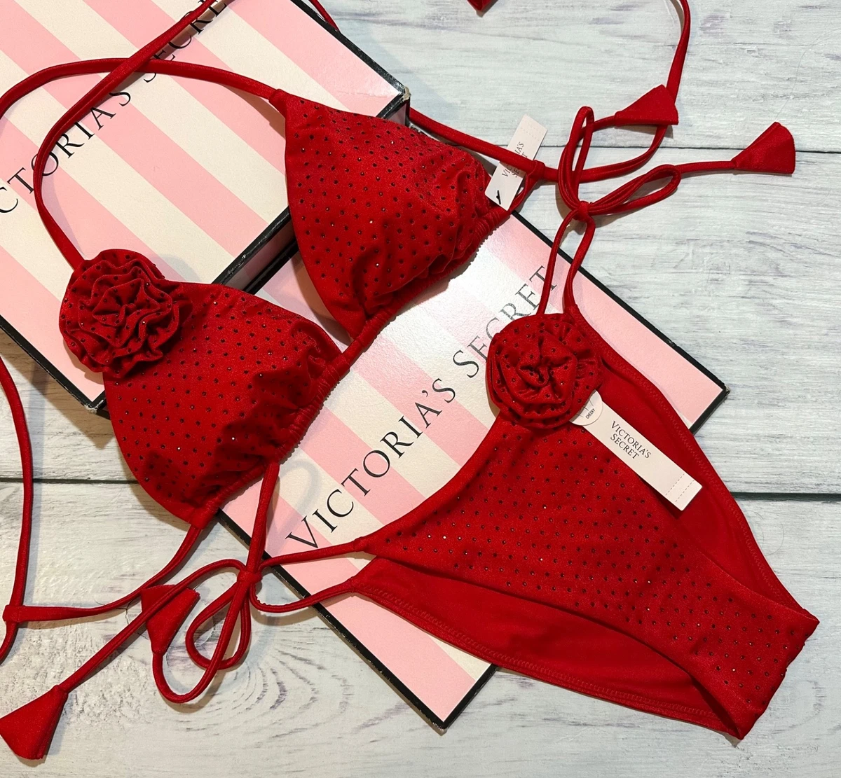 Solid Regular Size XS by Victoria's Secret Bikini Swimwear for