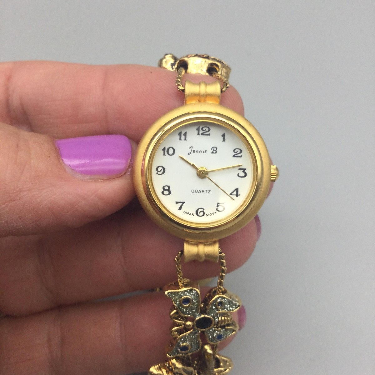 Vtg Jennie B Garden Friends Watch Women 24mm Butterfly New  display picture 2