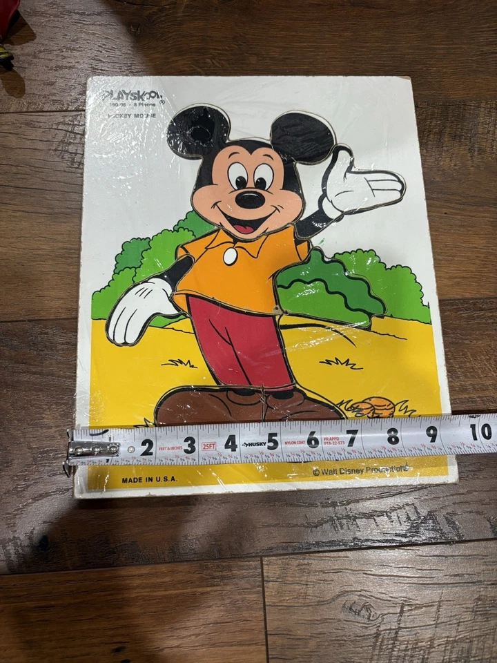 Playskool Walt Disney Mickey Mouse Puzzle 8 Pieces, Vintage #190-5 b1  - Image 2 of 4