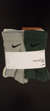 Nike Dri Fit 6 Pack Crew SOCKS Everyday Plus UK 2-5 NEW  Cotton Cushioned