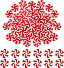 50Pcs Christmas Candy Cane Christmas Tree Hanging Acrylic Peppermint Ornaments