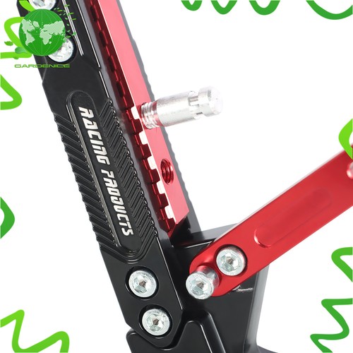 Soporte de pie ajustable de aleación de aluminio CNC para motocicleta rojo - Imagen 5 de 7