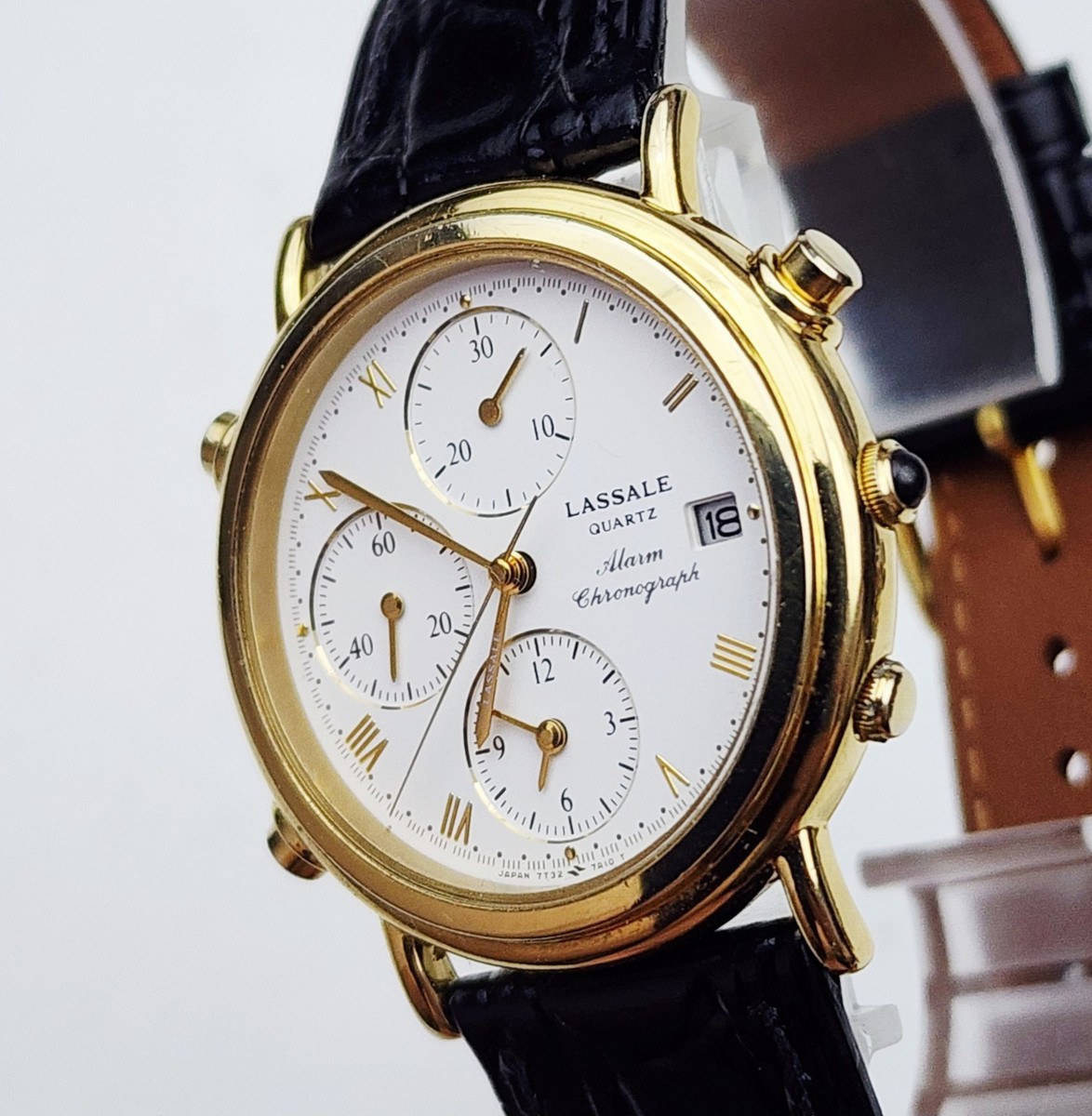 Men's Vintage 1988 ALARM CHRONOGRAPH Watch LASSALE 7T32-7A19 | eBay
