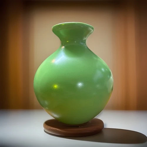 Vintage Royal Haeger Kiwi Green Globe Vase 12” Modern Mid Century Pottery USA EC