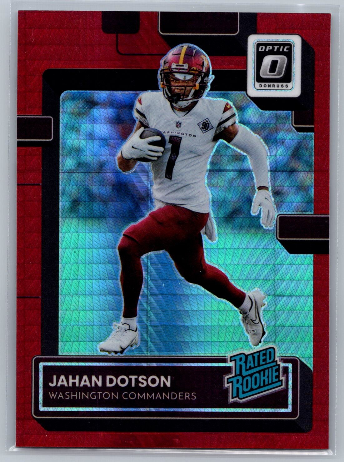 Jahan Dotson 2022 Optic Rated Rookie Red Hyper #210