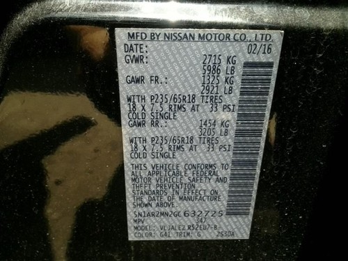2013 to 2020 Nissan Pathfinder Center Dash Radio Trim Bezel Surround OEM 1152103 - Picture 12 of 12