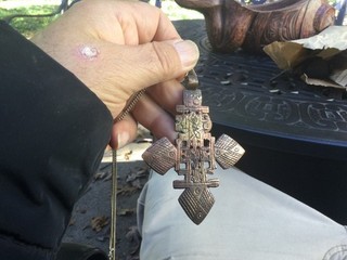Antique Coptic Christian Ethiopian Cross Pendant Tribal No Reserve