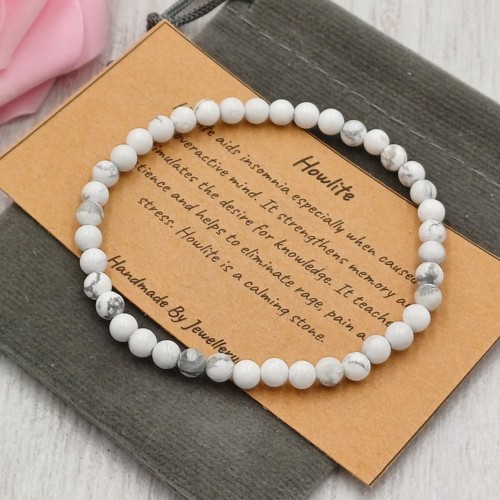 Handmade 4mm Crystal Healing Chakra Gemstone Bead Bracelet & Velvet Pouch. - Picture 7 of 35