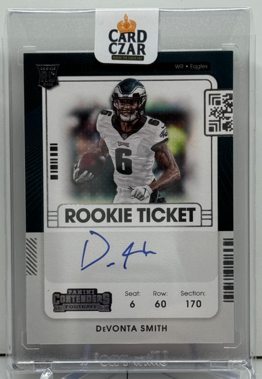 2021 Panini Contenders Rookie Ticket Devonta Smith #107 Auto Philadelphia Eagles