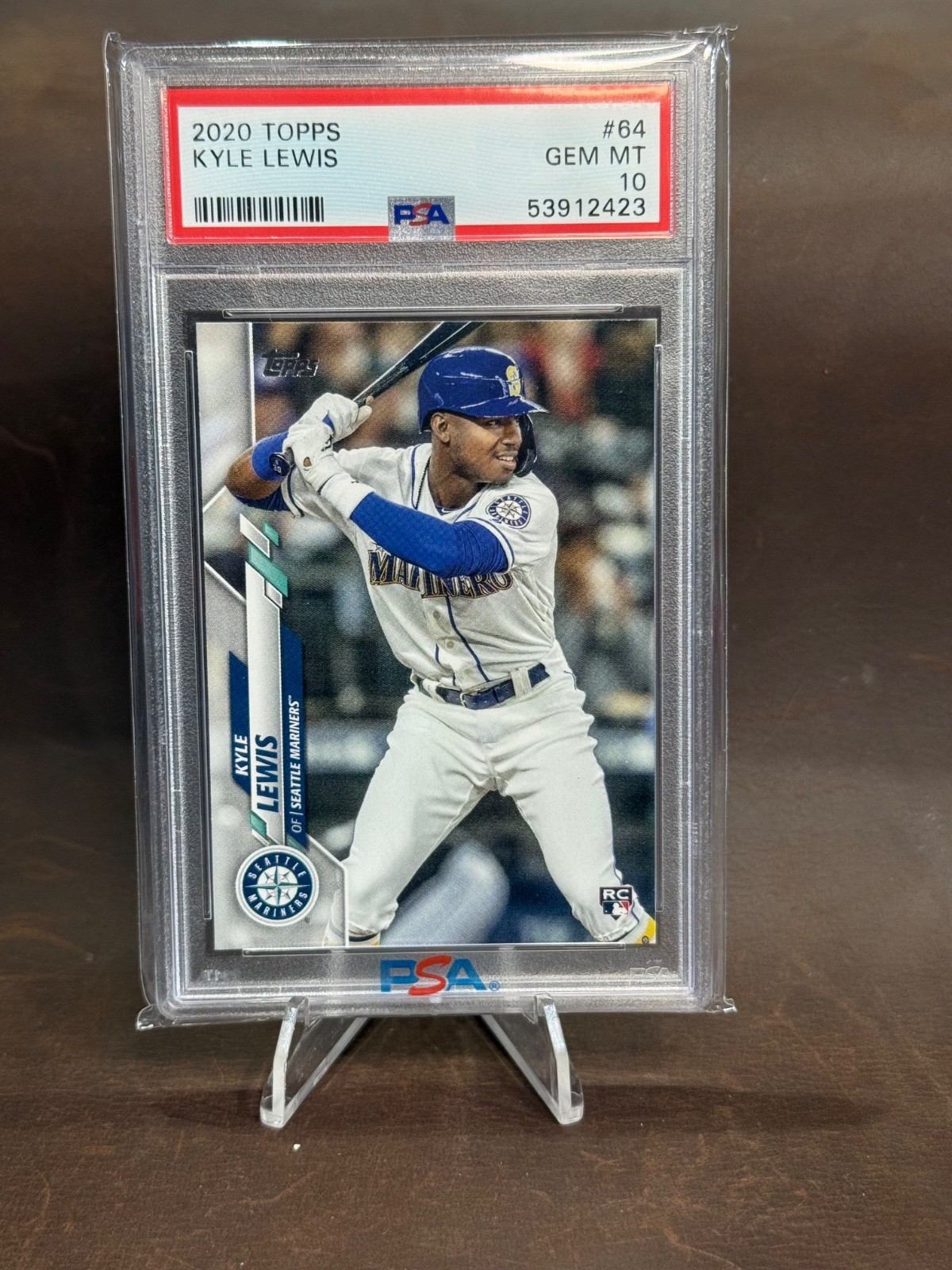 2020 Topps - Kyle Lewis #64 Batting (RC) PSA10