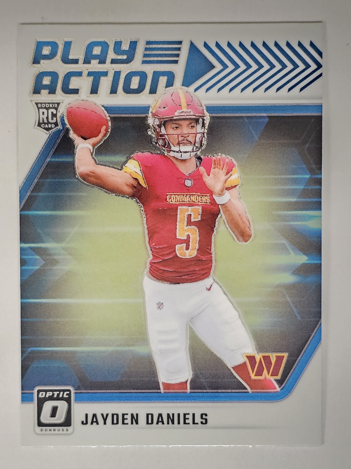 2024 Panini Donruss Optic Play Action Jayden Daniels #1 Rookie RC