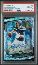 2025 PANINI PRIZM AUTO-CHOICE #269 SAM DARNOLD 37/100 PSA 10