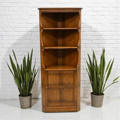 Genuine Ercol Corner Cabinet with Shelves and Cupboard #474 EXC FREE UK Delivery - Image 1 of 4