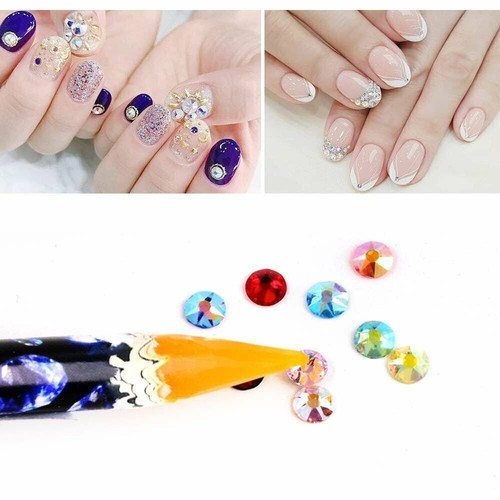 Edelstein Kristall Strasssteine Picker Wachs Bleistift Nail Art Handwerk Werkzeug Wachsstift 2er-Pack - Bild 2 von 5