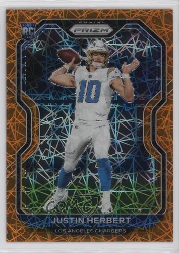 2020 Panini Prizm Rookie Lazer Prizm Justin Herbert #325 Rookie RC