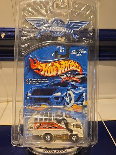 Camión de basura Hot Wheels Final Run 2001 8/12 blanco-negro-dorado con pilotos reales DDSp - Imagen 1 de 10