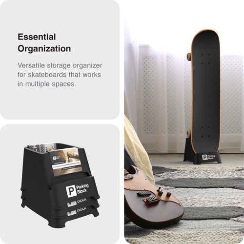 Skateboard Holder floor Durable Space-Saving stand for Skate board Deck & Lon... - Picture 4 of 6