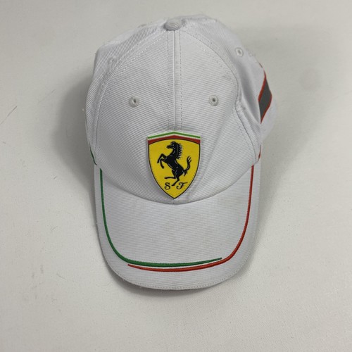 Ferrari Scuderia Mütze Kappe Riemen hinten Herren Einheitsgröße weiß rot F1 Team Racing - Bild 2 von 13