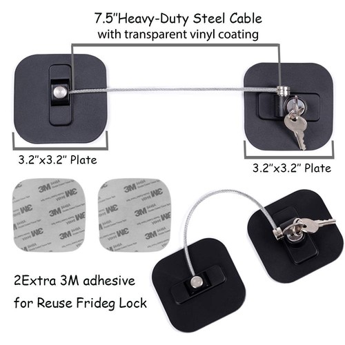 Refrigerator Lock,Fridge Lock with Keys,Freezer Lock and Refrigerator Lock fo... - Picture 4 of 7