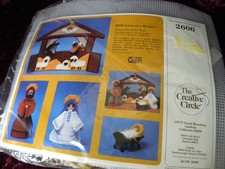 AWAY IN A MANGER 2606 3D Nativity Scene The Creative Circle Needlepoint 1984 NEW
