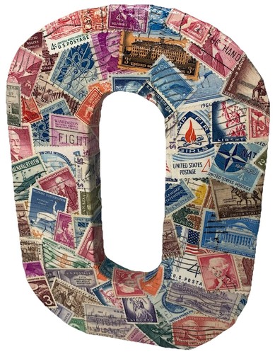 Estampilla postal de Estados Unidos decoupage número 80 cumpleaños madera arte artesanal - Imagen 5 de 12