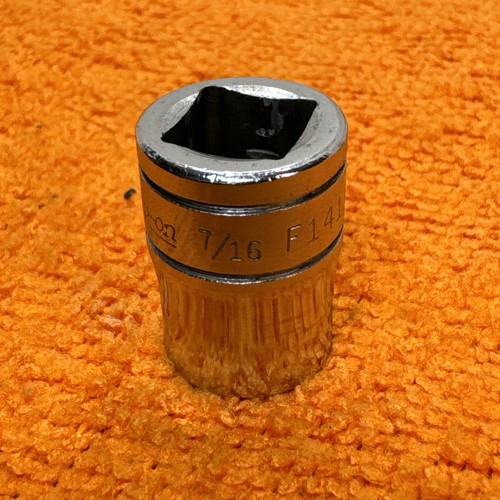 Snap-on 3/8" Antrieb 12-Punkt 7/16" F141 flache Stecknuss - Bild 2 von 8