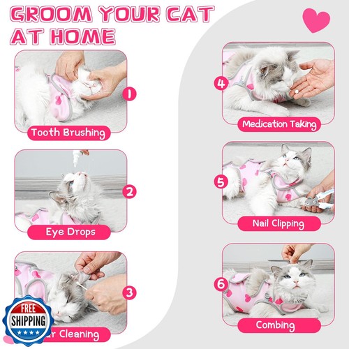 Katzenpflege-Hängematte, selbstklebendes Halstuch zum Schneiden von Nägeln, Anti-Escape Calmi - Bild 5 von 5