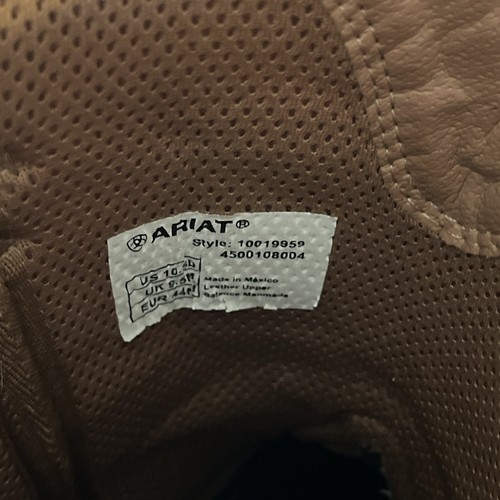 Ariat Sport Patriot Western Boot Hombre EN GAMUZA MOCA ANTIGUA TALLA 10.5 D - Imagen 12 de 16