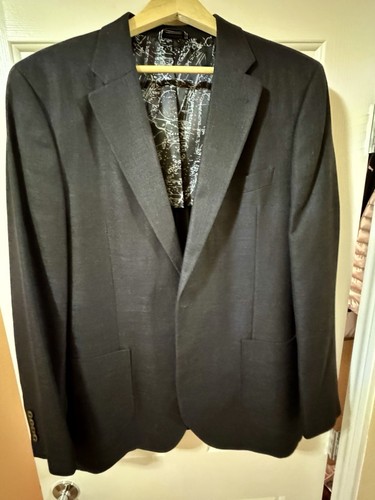 Nautica Men's Modern Fit Stretch Blazer Sport Coat Suit Jacket Black 42L $395 - Picture 2 of 9