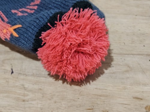 Vintage Antartica Rare Chile Winter Hat Pom Pom Beanie Blue and Black - Picture 5 of 11