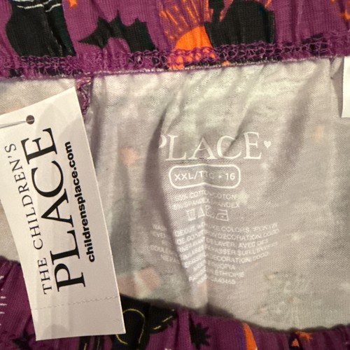 NWT~ XXL (16) The Children's Place Purple Halloween Leggings Pumpkin Cat Witch - Picture 6 of 7