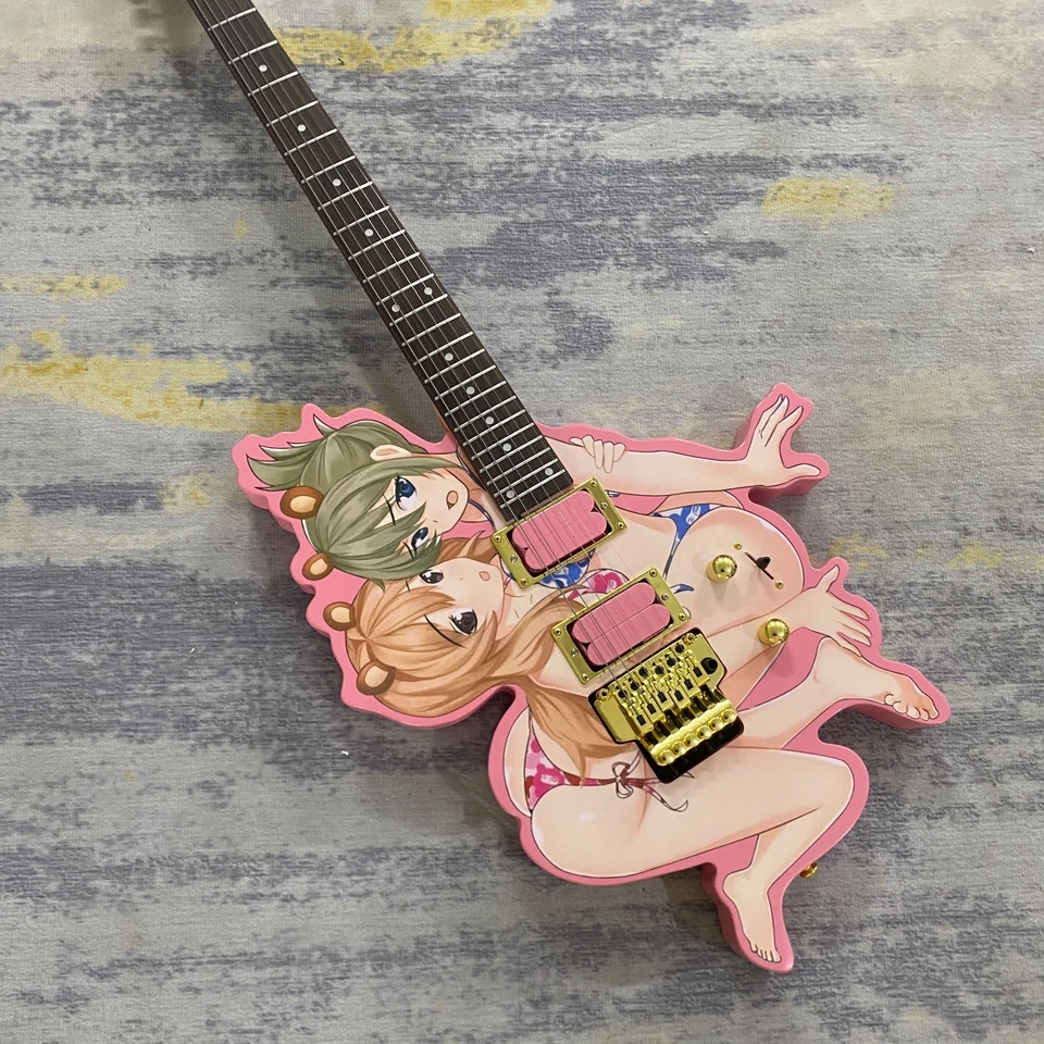 Sexy Cartoon Girl Electric Guitar Rosewood Fretboard 2H pickups fast shipping - Image 4 of 4