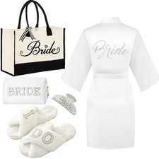 Bride to Be Gifts, Bridal Shower Gifts, Wedding Gift, Bride Tote Bag Makeup B...