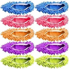 Mop Slippers Shoes 5 Pairs 10 Pieces - Microfiber Cleaning House Mop Slippers
